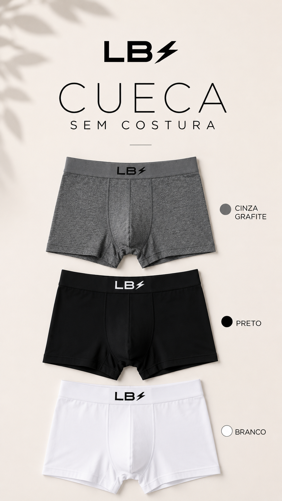Kit 3 Cuecas Boxer LBS Men - Imagem 12