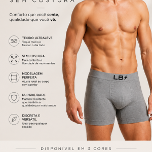 Kit 3 Cuecas Boxer LBS Men - Imagem 9