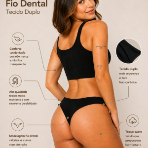 Kit Calcinhas Fio Duplo Cores Variadas - Imagem 3