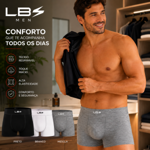 Kit 3 Cuecas Boxer LBS Men - Imagem 6