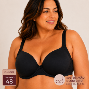 Kit 2 Sutiãs Plus Size Alongado Microfibra